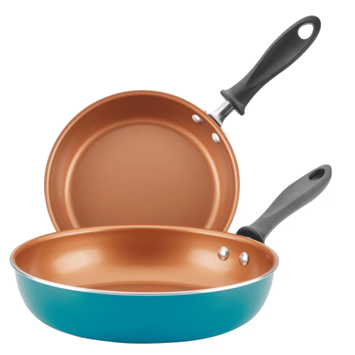 2pc Copper Ceramic Reliance Pro Skillets Aqua 2pc Copper Ceramic Reliance Pro Skillets Aqua